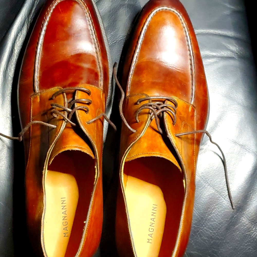 Magnanni 'Tait' Moc Toe Oxford - Brown Leather